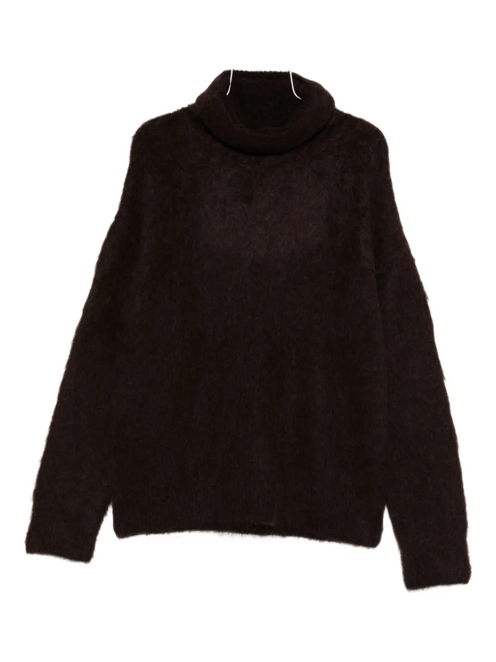Uma Wang Turtleneck Fluffy Sweater In Brown
