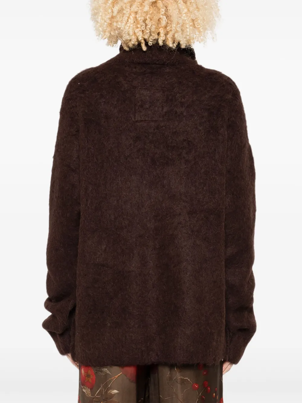 Uma Wang turtleneck fluffy sweater Bruin