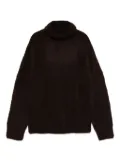 Uma Wang turtleneck fluffy sweater - Brown