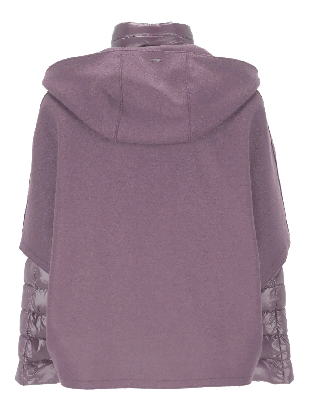 Herno Hooded Layered Coat In Purple