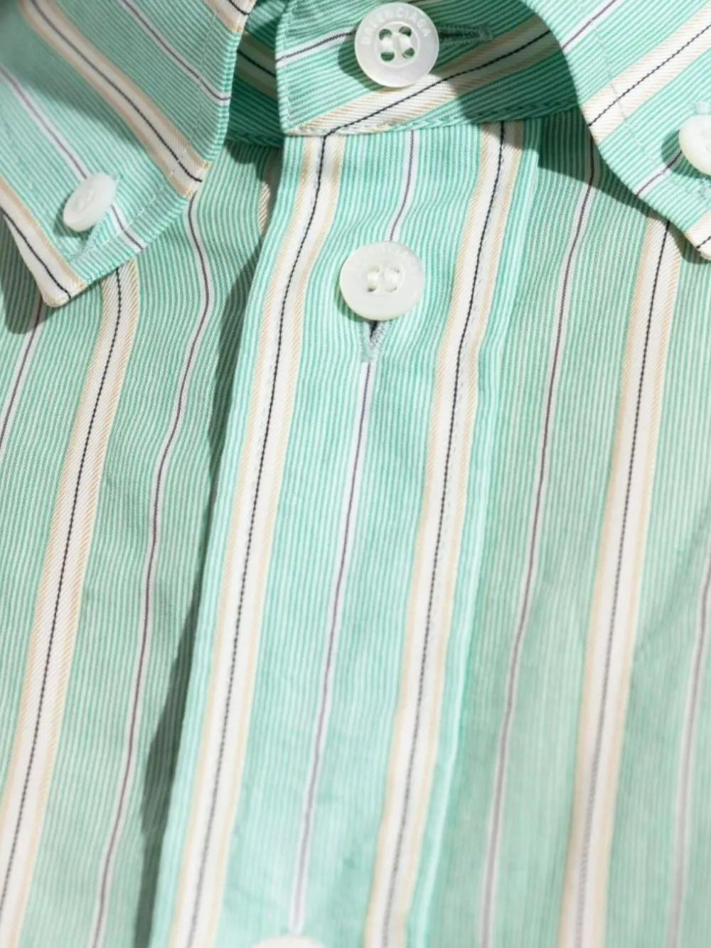 Balenciaga striped buttoned-up shirt - Groen