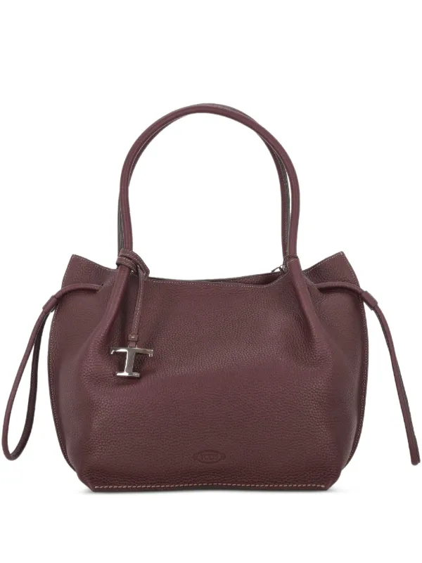 Tod's Medium Buz Leather Shoulder Bag in Purple