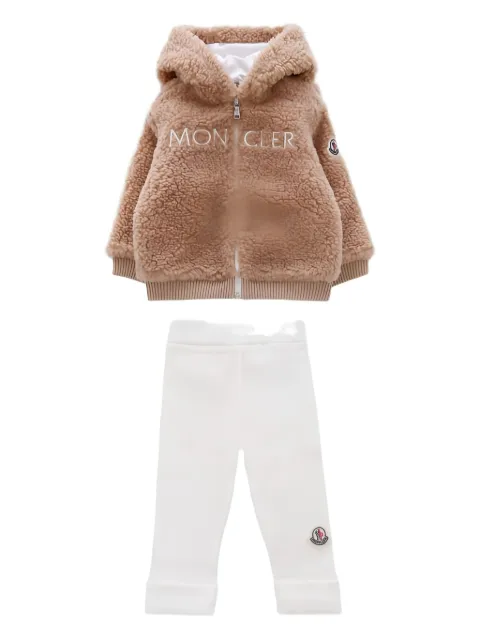 Moncler Enfant teddy-bear-ear hooded top-trousers set