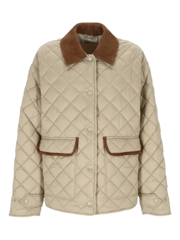 Miu Miu Recycled Polyester Jacket in Brown
