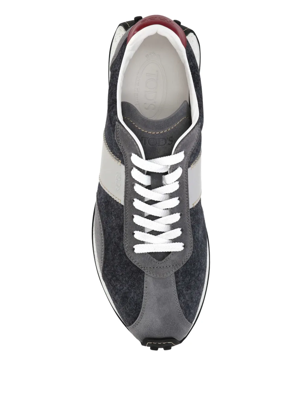 Tod's Gommino suede-leather panel sneakers Grey