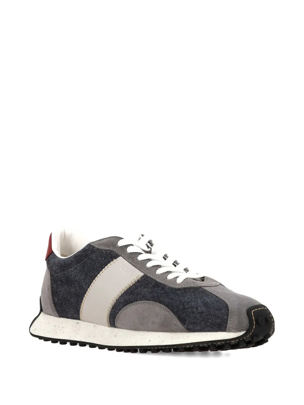 Tod's Gommino suede-leather panel sneakers Grey