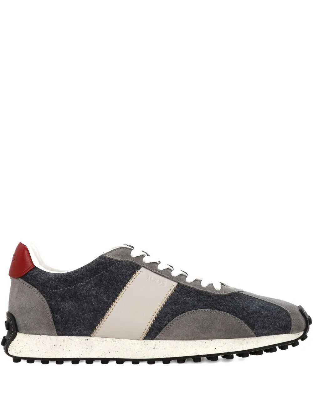 Tod's Gommino suede-leather panel sneakers Grey