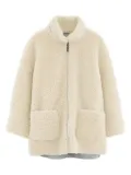 Bellerose Kids teddy zip-up jacket - Neutrals