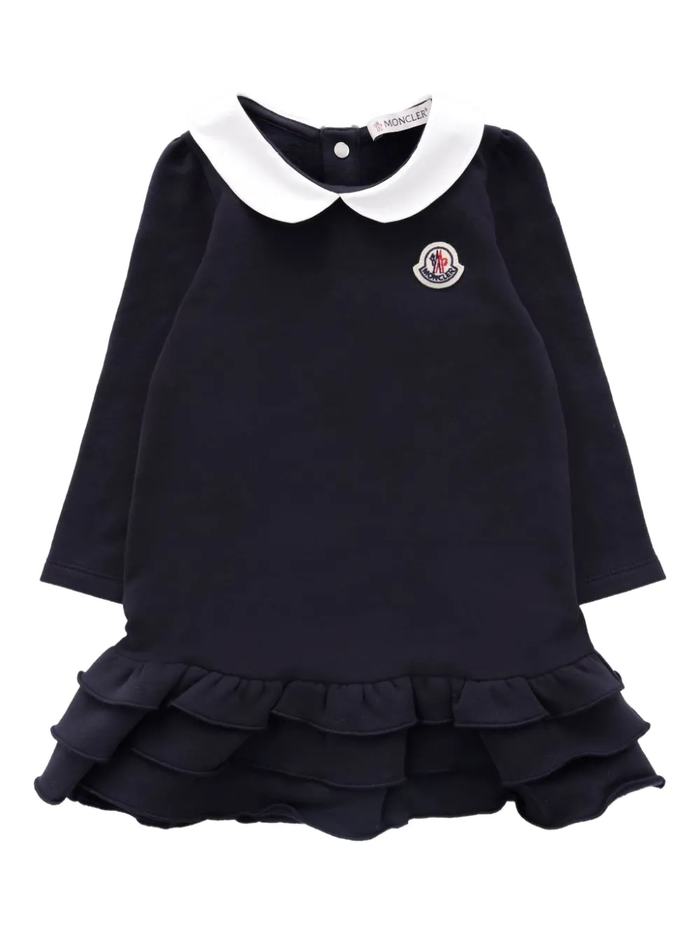 Moncler Enfant ruffled dress Blauw