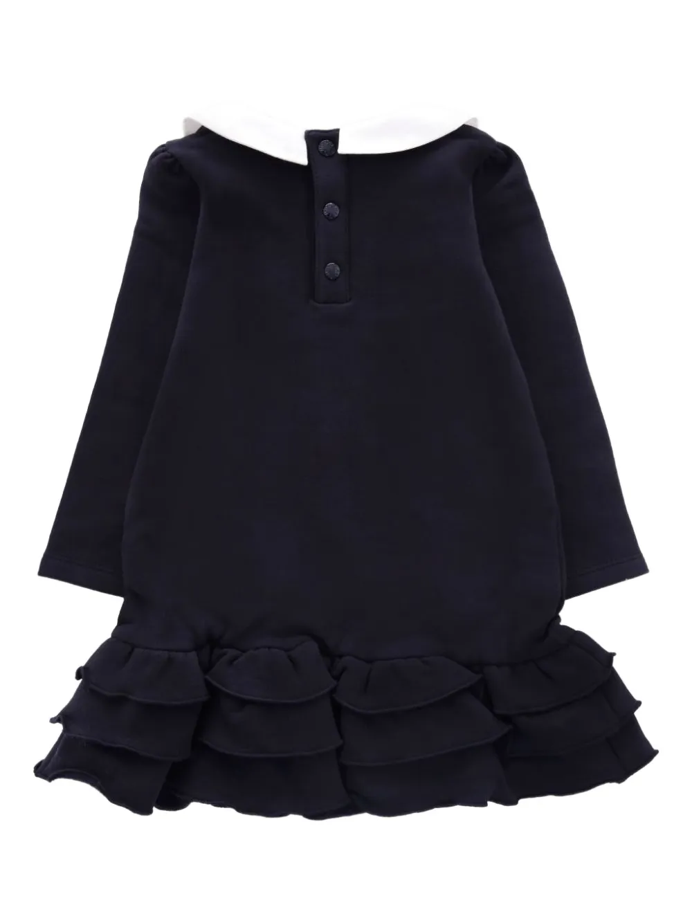 Moncler Enfant ruffled dress Blauw