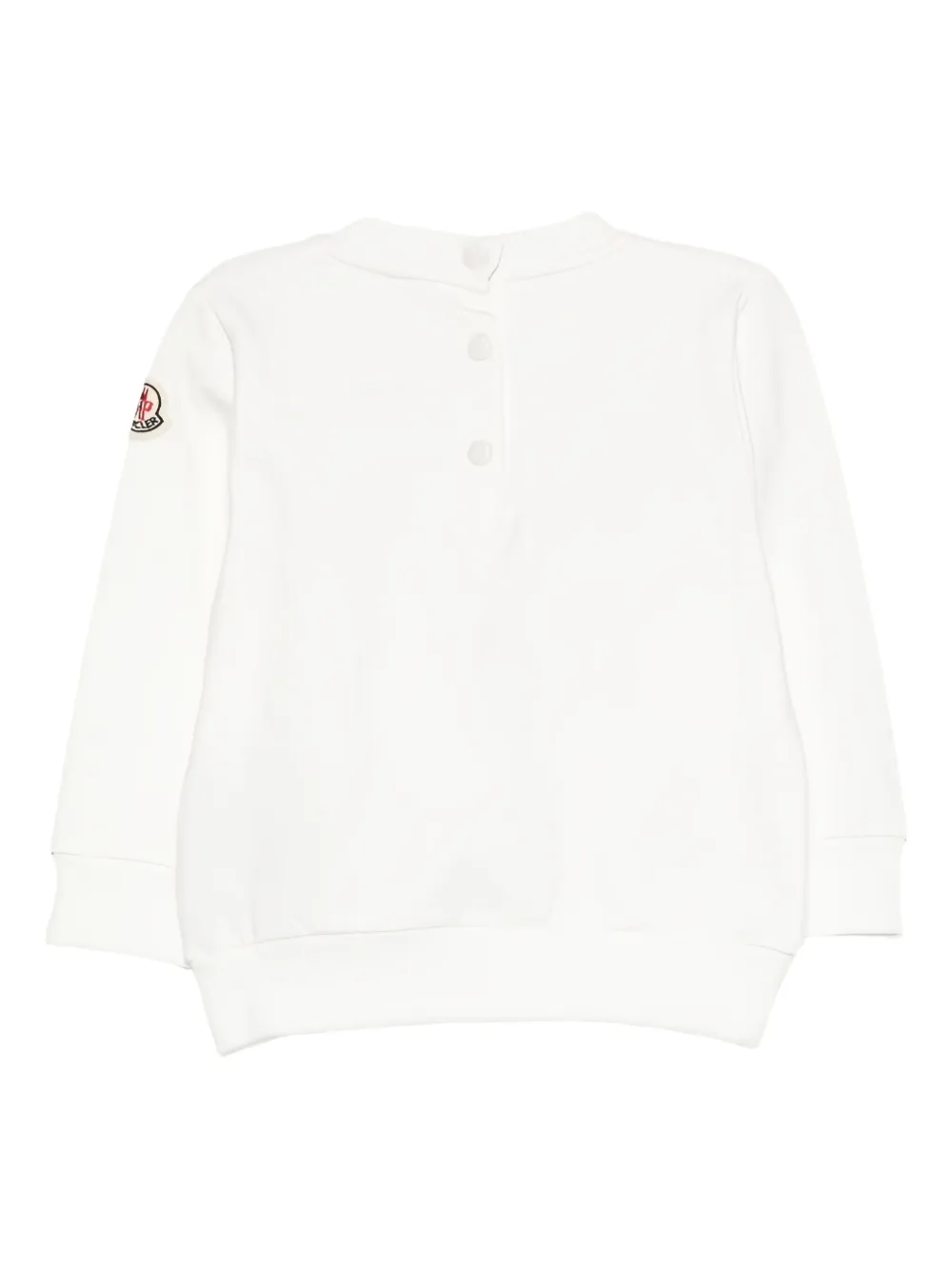 Moncler Enfant Sweater met geborduurd logo Wit