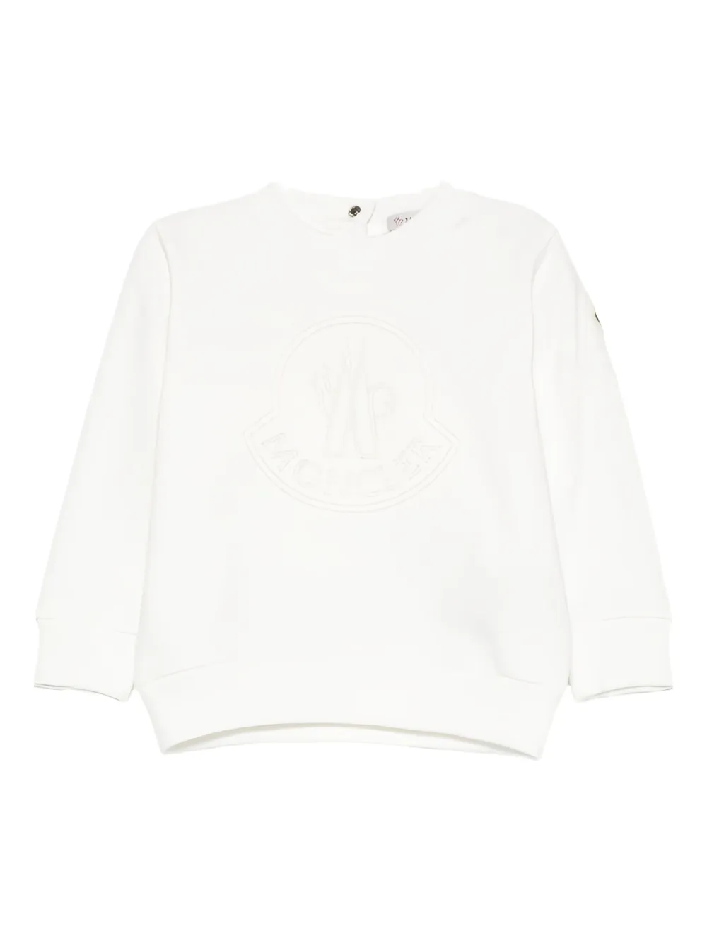 Moncler Enfant Sweater met geborduurd logo Wit
