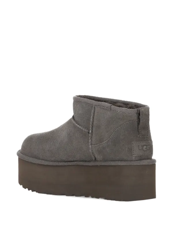 ちゃま　 UGG グレー　プラットフォーム厚底 UGG プラットフォーム スエードブーツ | グレー | FARFETCH JP