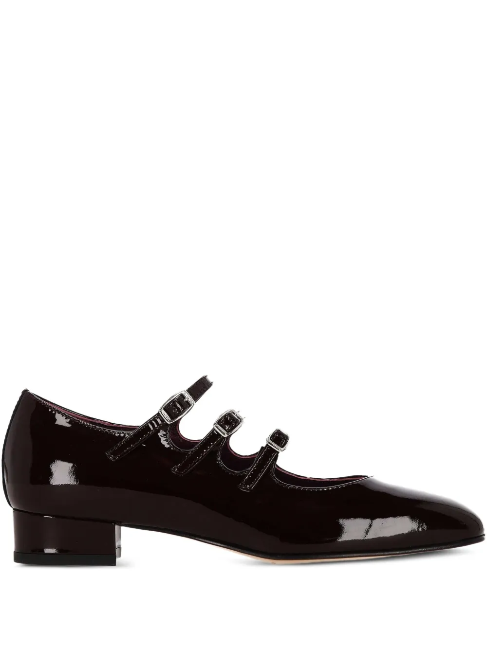 Carel Paris Ariana patent leather Mary Janes ballet flats Brown