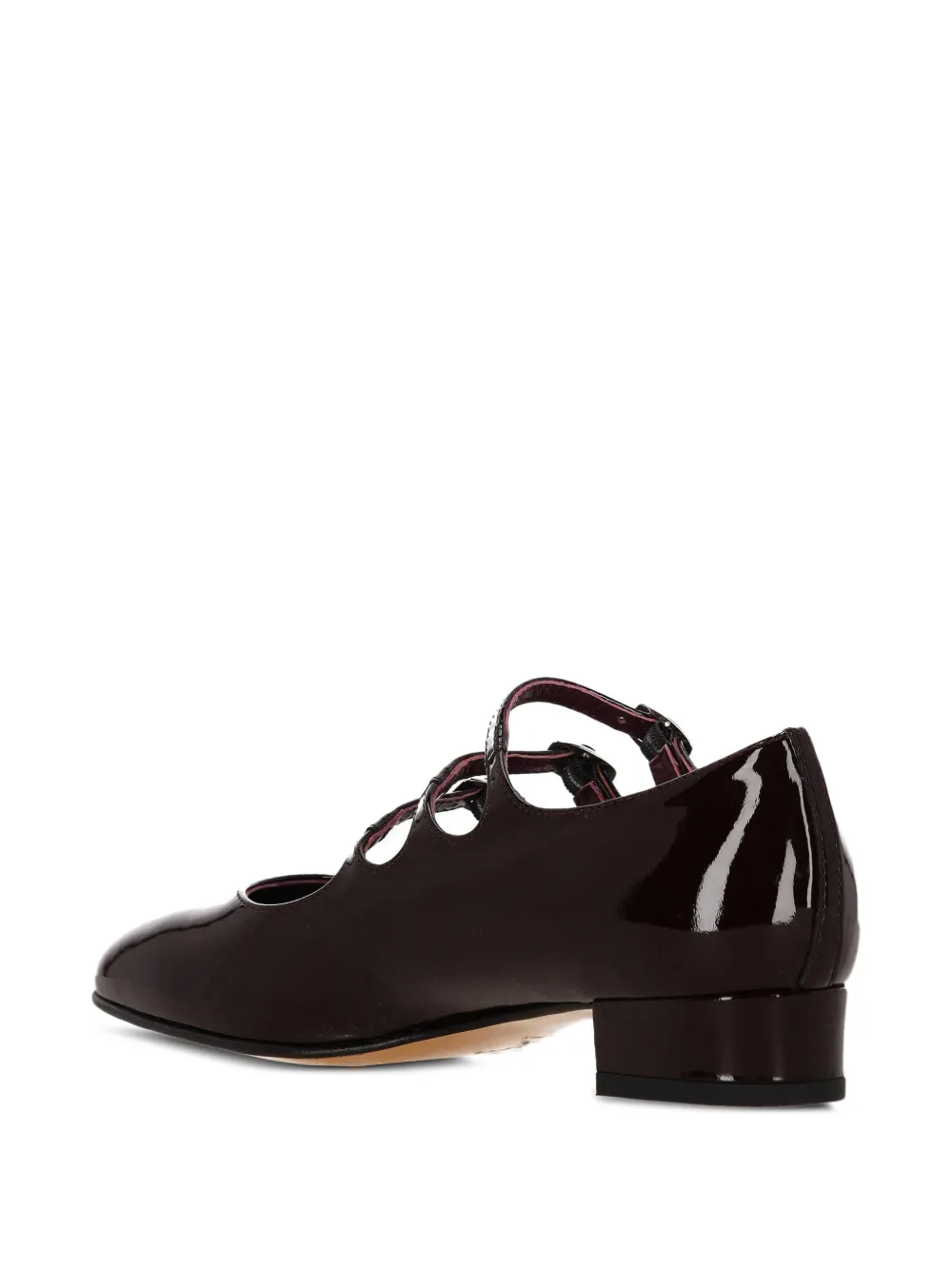 Carel Paris Ariana patent leather Mary Janes ballet flats Brown
