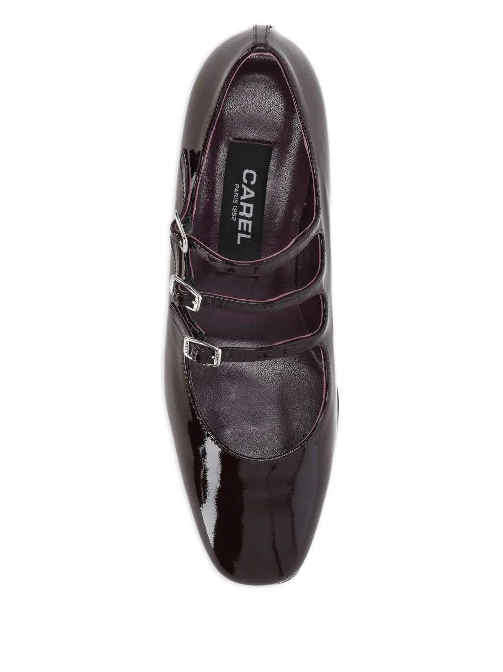 Carel Paris Ariana patent leather Mary Janes ballet flats Brown