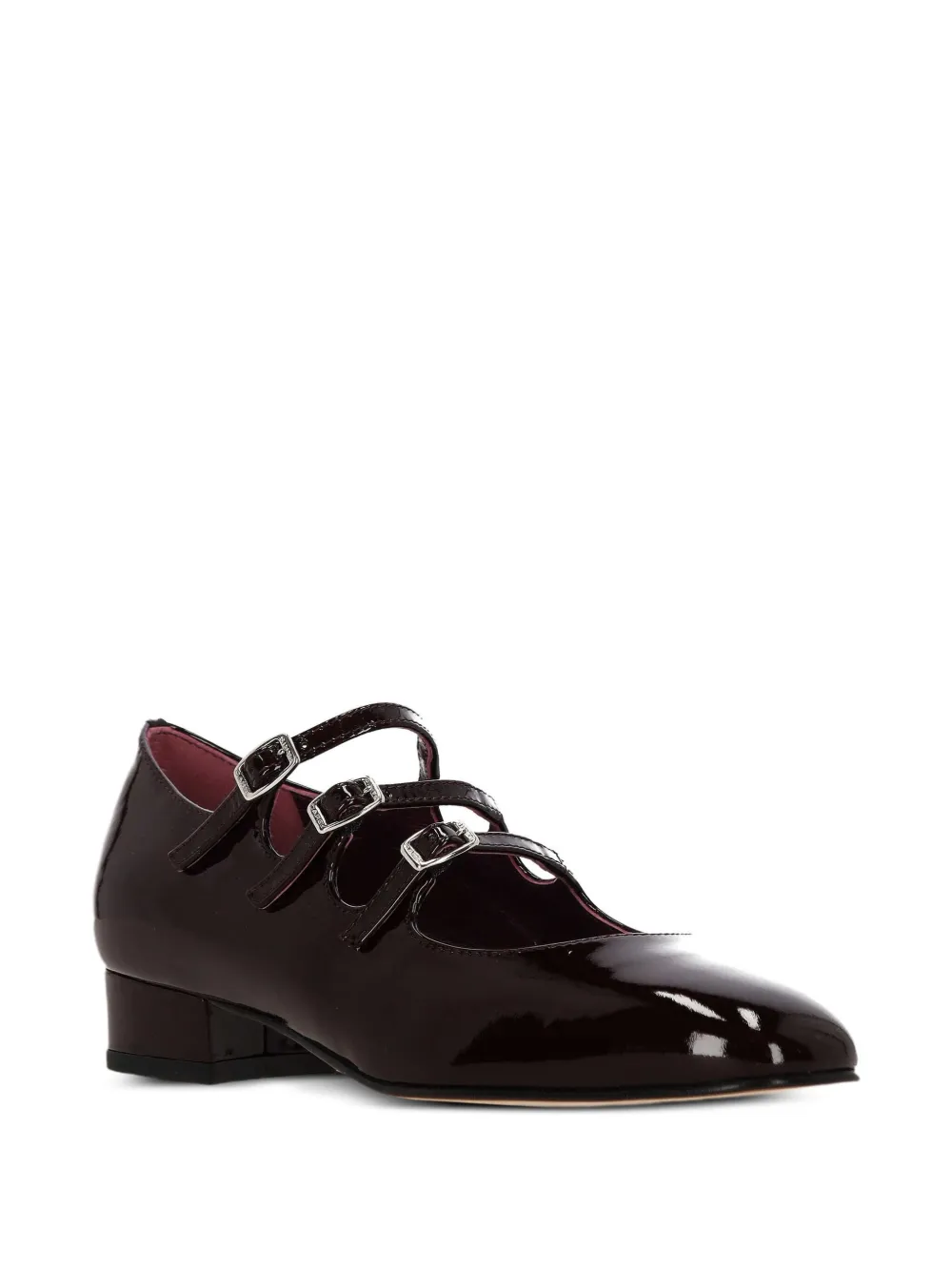 Carel Paris Ariana patent leather Mary Janes ballet flats Brown