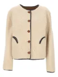 Blazé Milano button-fastening shearling jacket - Neutrals
