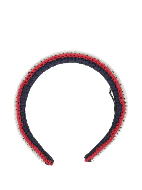 Miu Miu striped crochet headband