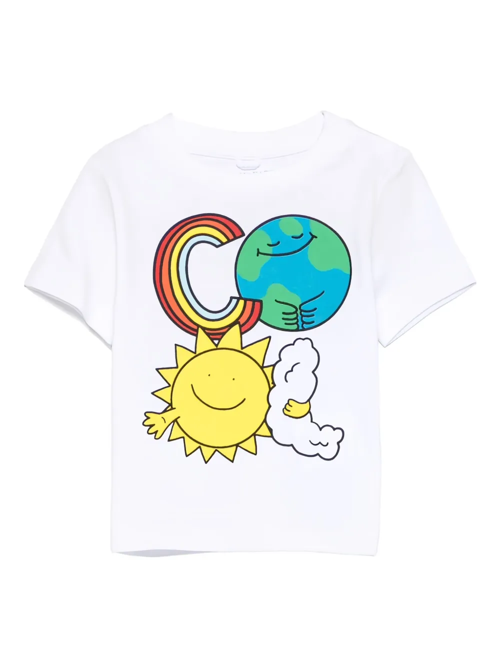 Stella McCartney Kids graphic-print cotton T-shirt Wit