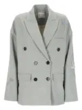 Forte Forte embroidered double-breasted blazer - Green