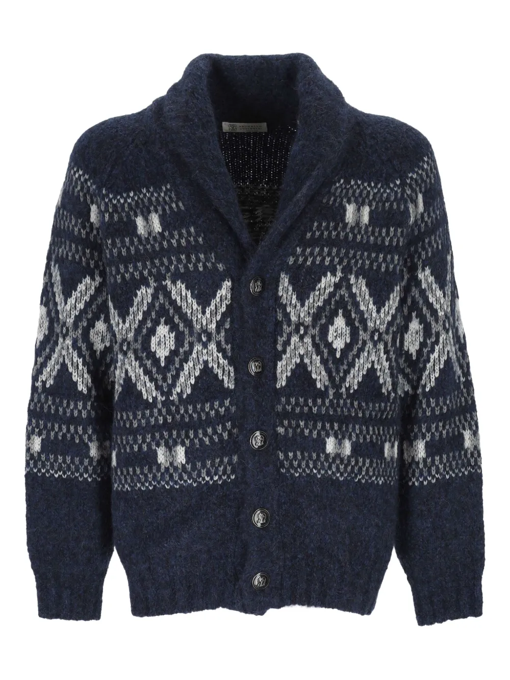 Brunello Cucinelli cardigan à col châle | bleu | Image 1