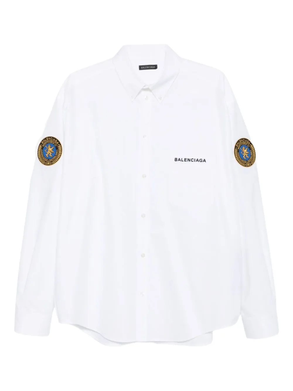 Balenciaga Overhemd met logopatch Wit