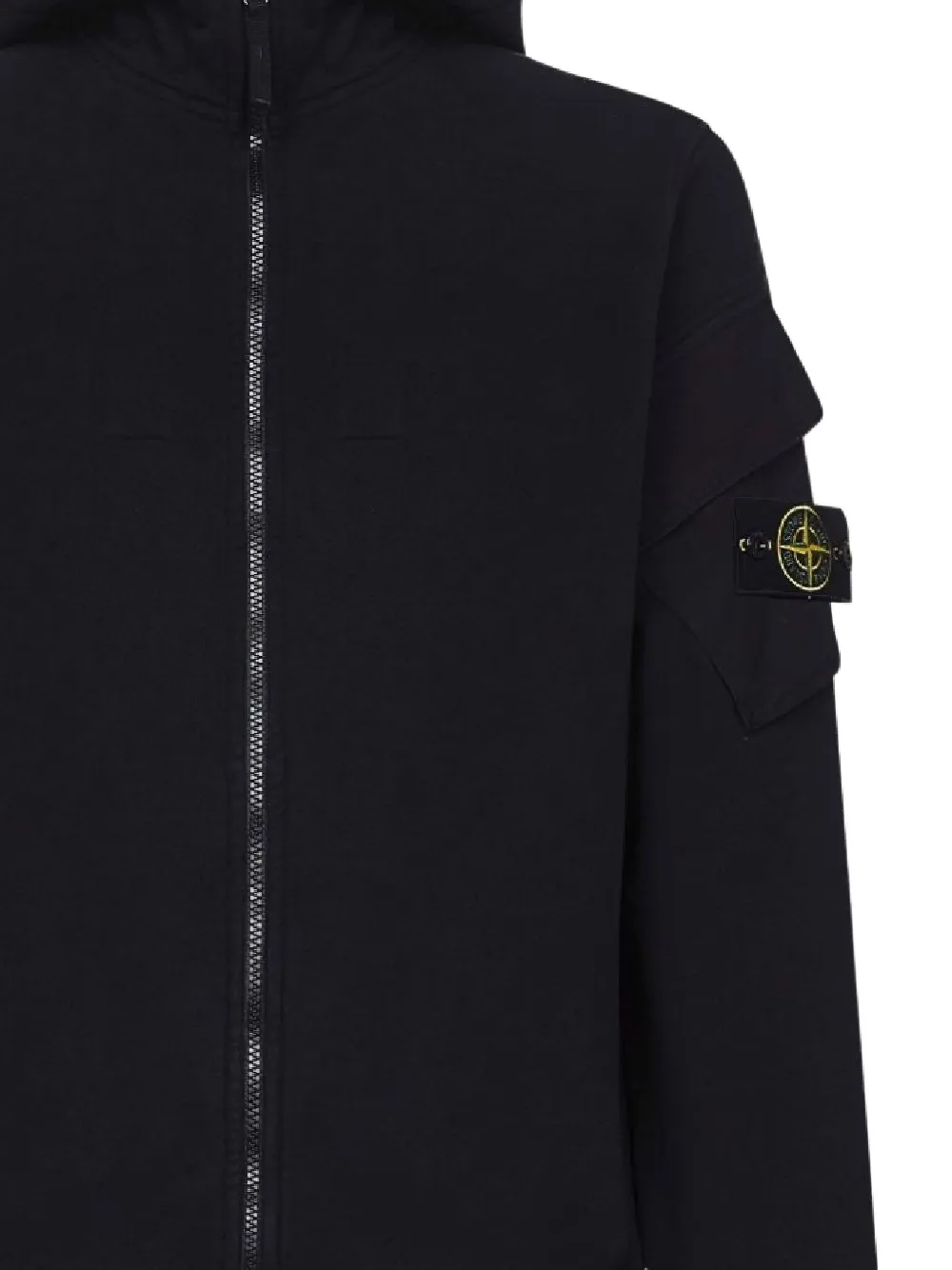 Stone Island Hoodie met rits Zwart
