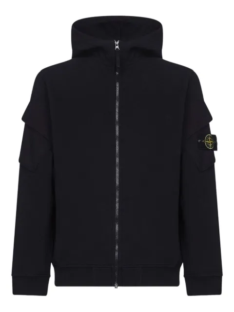 Stone Island Moletom de capuz com zíper