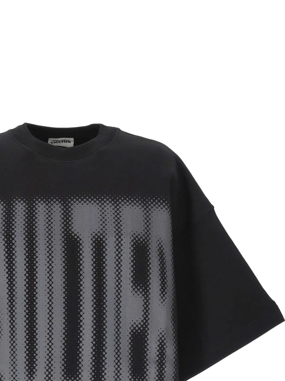 Jean Paul Gaultier halftone-logo print T-shirt Zwart