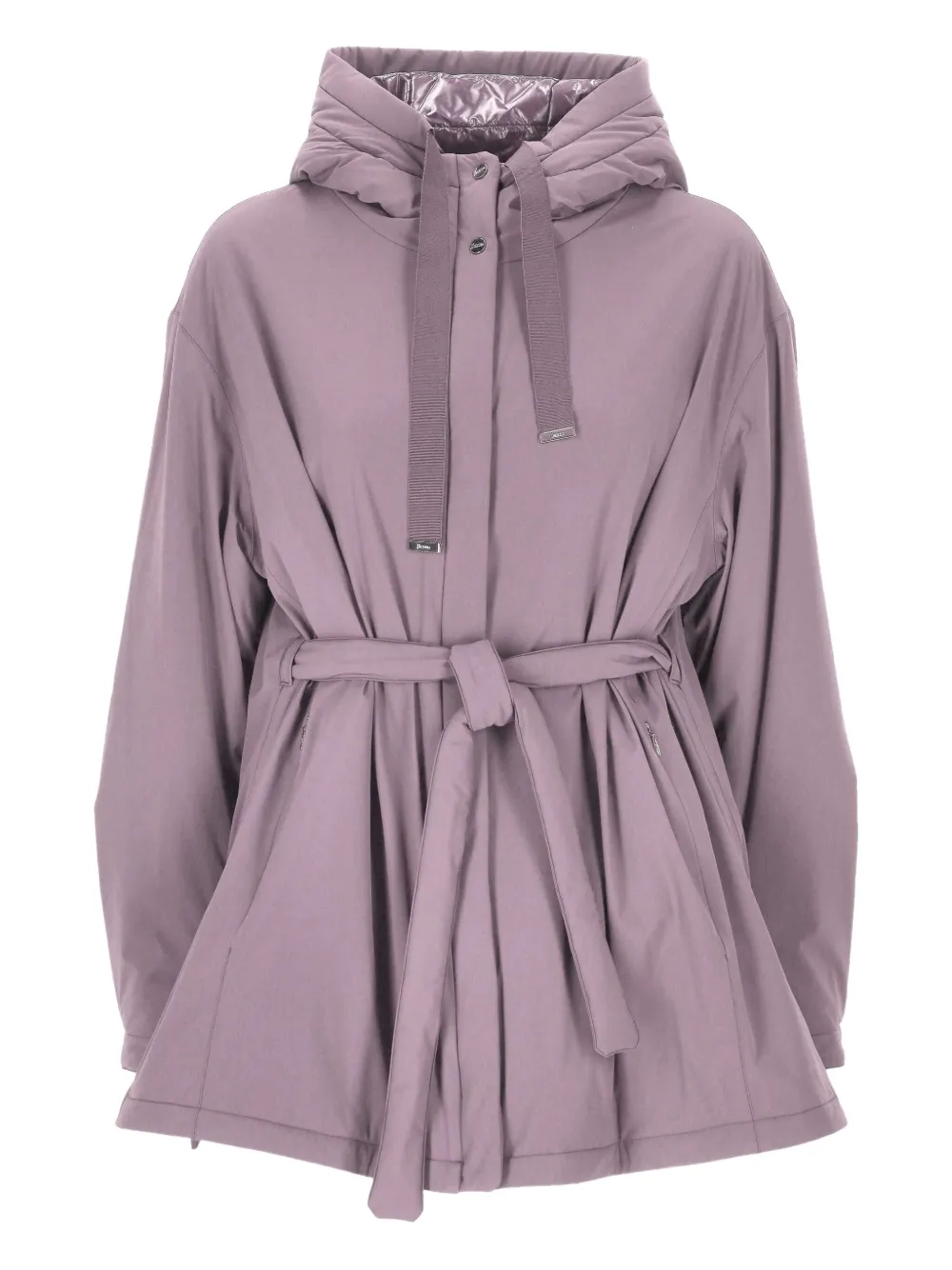 Herno chamarra con cinturón y capucha | morado | Image 1