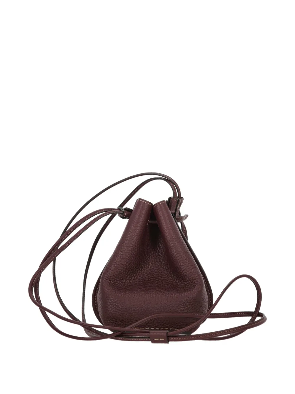 Tod's Drawstring Leather Bucket Bag In Brown