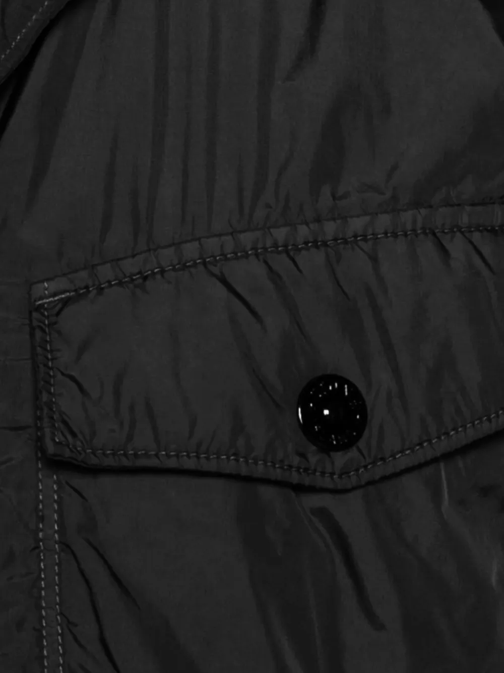Stone Island Shirtjack met klepzak Zwart