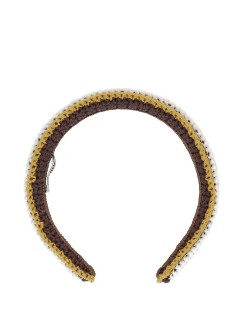 Miu Miu crochet-striped headband