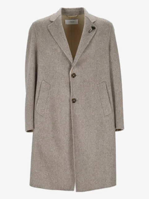 Lardini herringbone three-button coat
