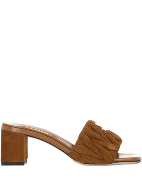 Miu Miu 55mm matelassé-motif leather sandals