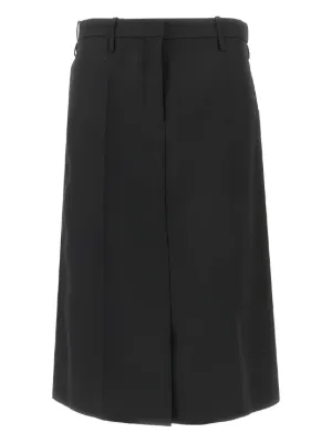 JIL SANDER ジルサンダー　ブラック スカート JIL SANDER(ジルサンダー) フルイド ビスコース アシンメトリー