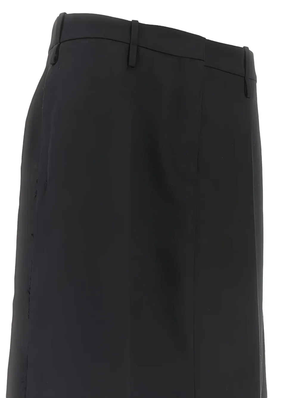 Jil Sander pleated midi skirt - Zwart