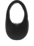 Coperni mini Swipe oval-frame leather tote bag - Black