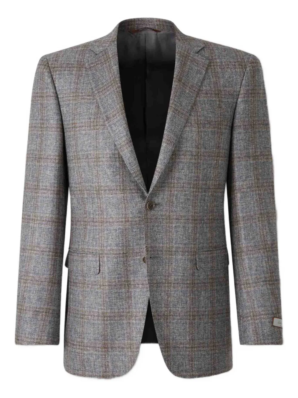 Canali チェック シングルジャケット - グレー Canali チェック シングルジャケット - グレー