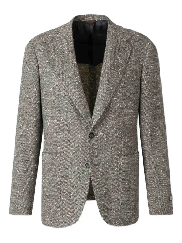 Canali ヘリンボーン シングルジャケット | ニュートラル | FARFETCH JP