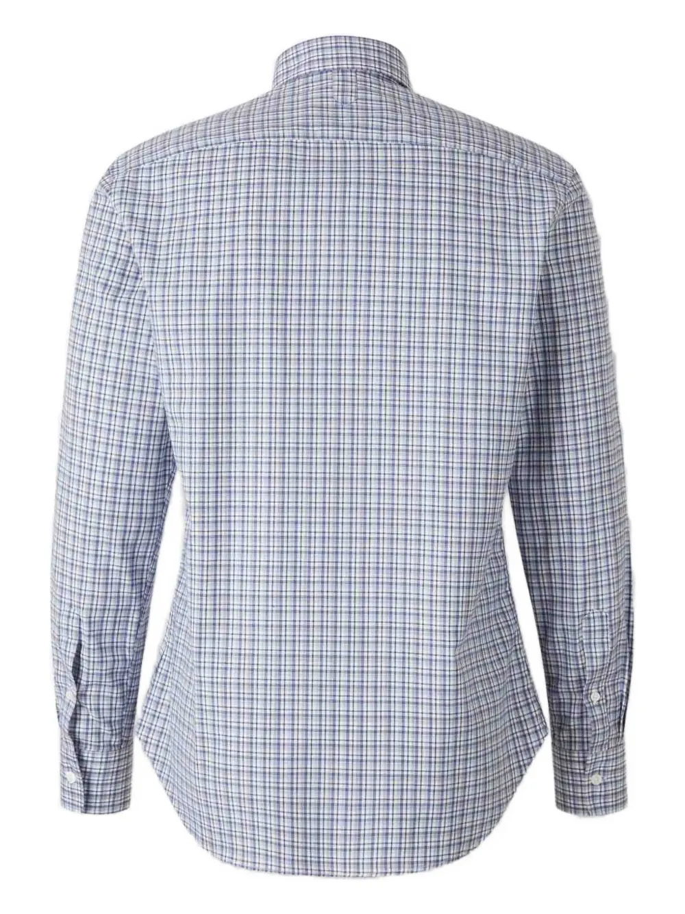 Canali checked button-fastening shirt - Blauw