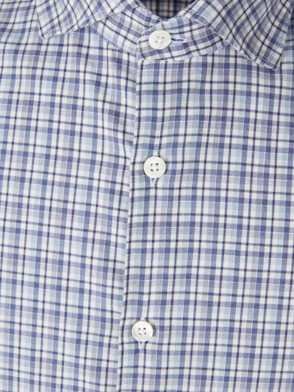 Canali checked button-fastening shirt Blauw