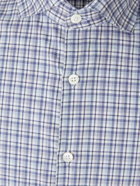 Canali checked button-fastening shirt