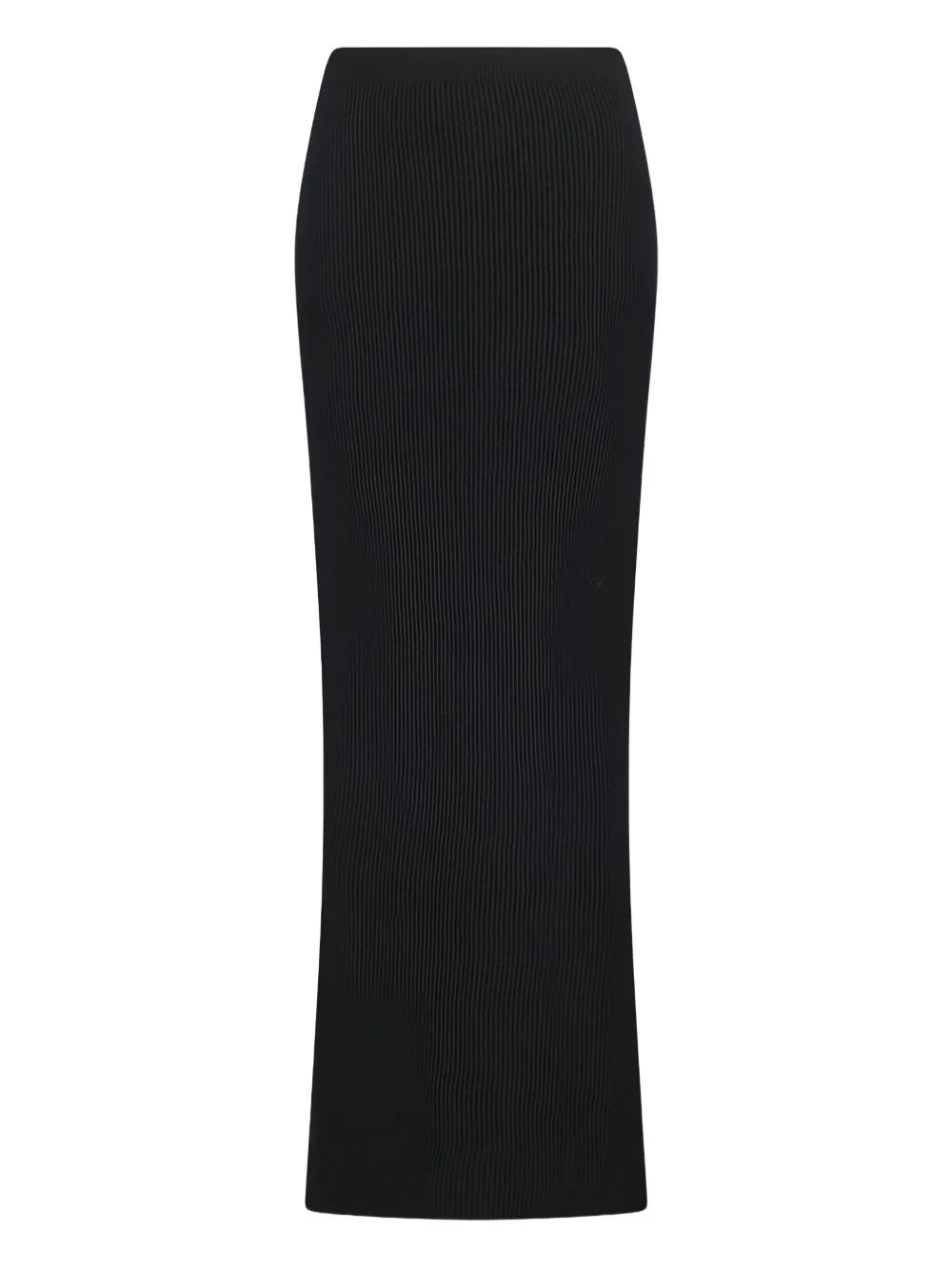 Canessa Ribbed Cashmere Midi Skirt In Black