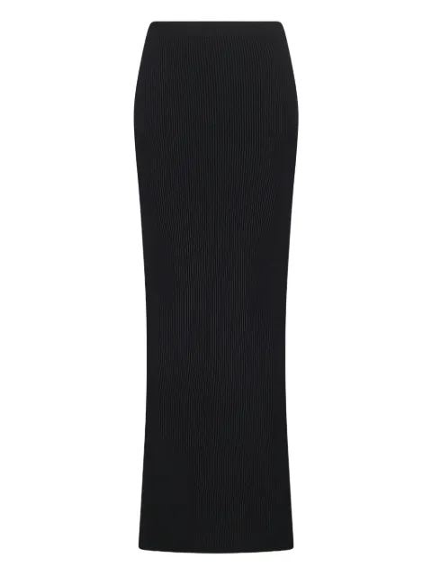 Canessa ribbed cashmere midi skirt