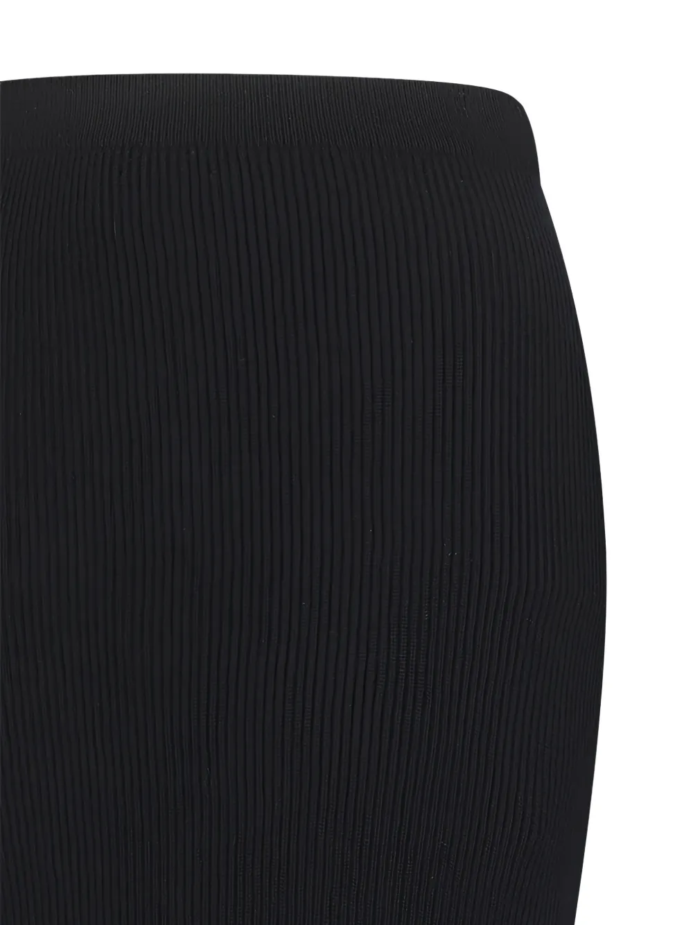 Canessa Ribbed Cashmere Midi Skirt In Black