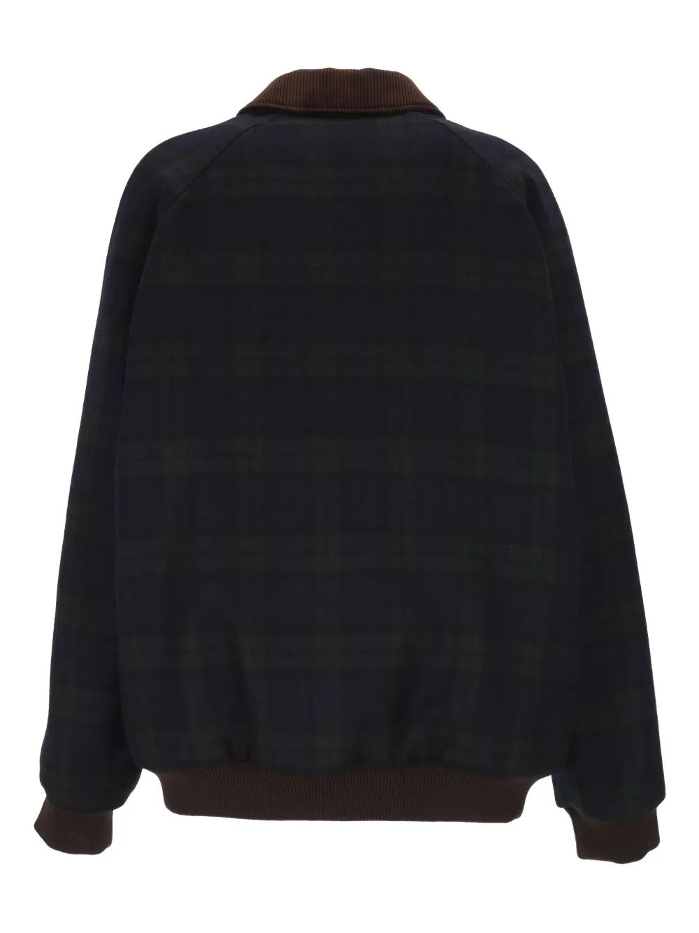 Miu Geruit jack met kraag Blauw