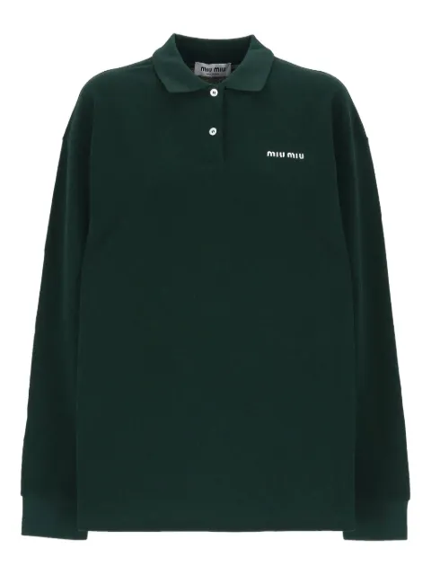 Miu Miu logo-embroidered polo shirt