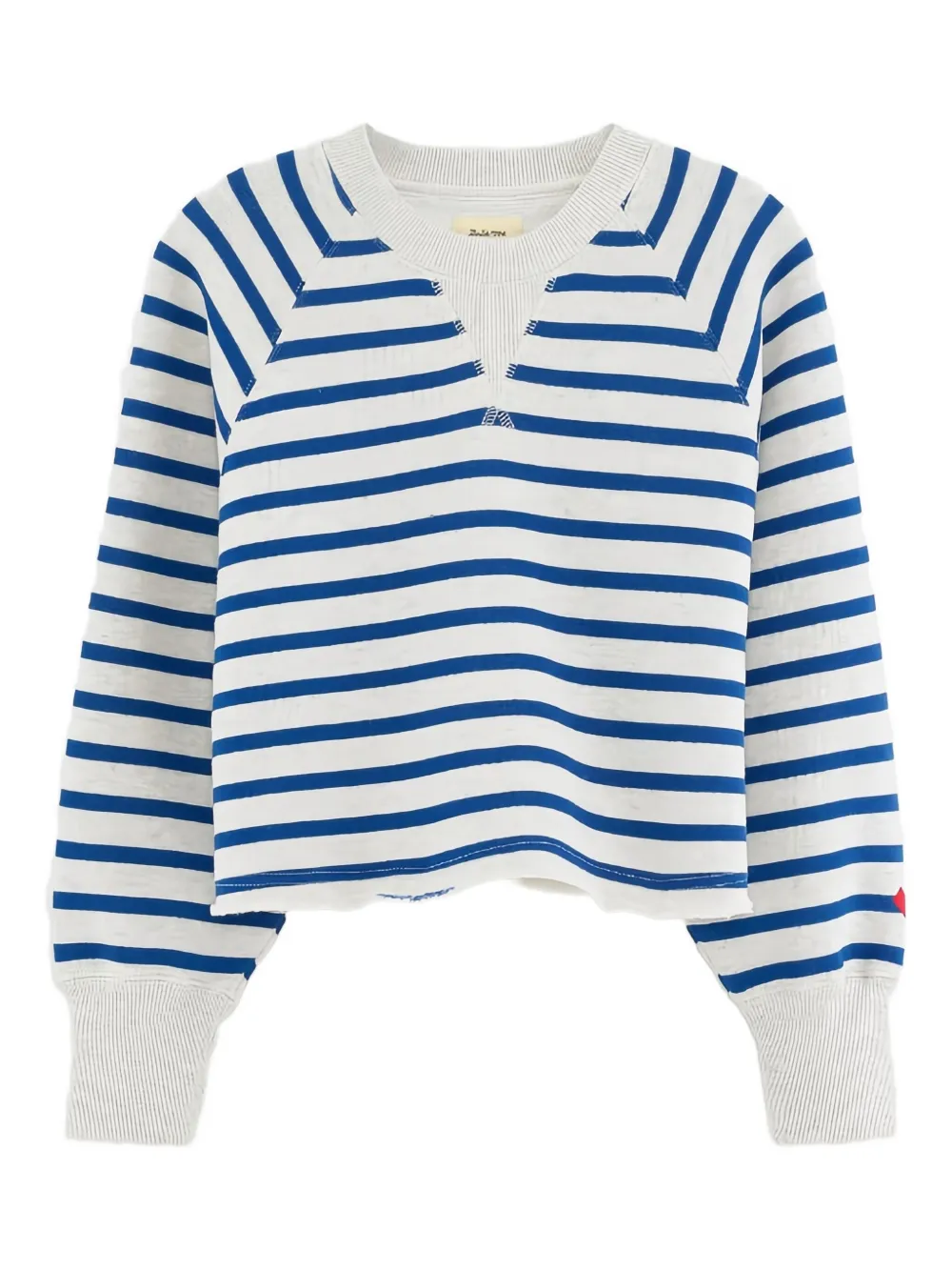 Bellerose Kids striped-pattern raglan-sleeve sweater Wit